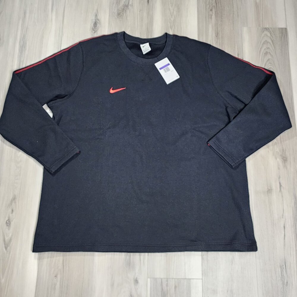Nike Sweatshirt Men's 3XL Black Crew Top Football Coaches Long Sleeve New